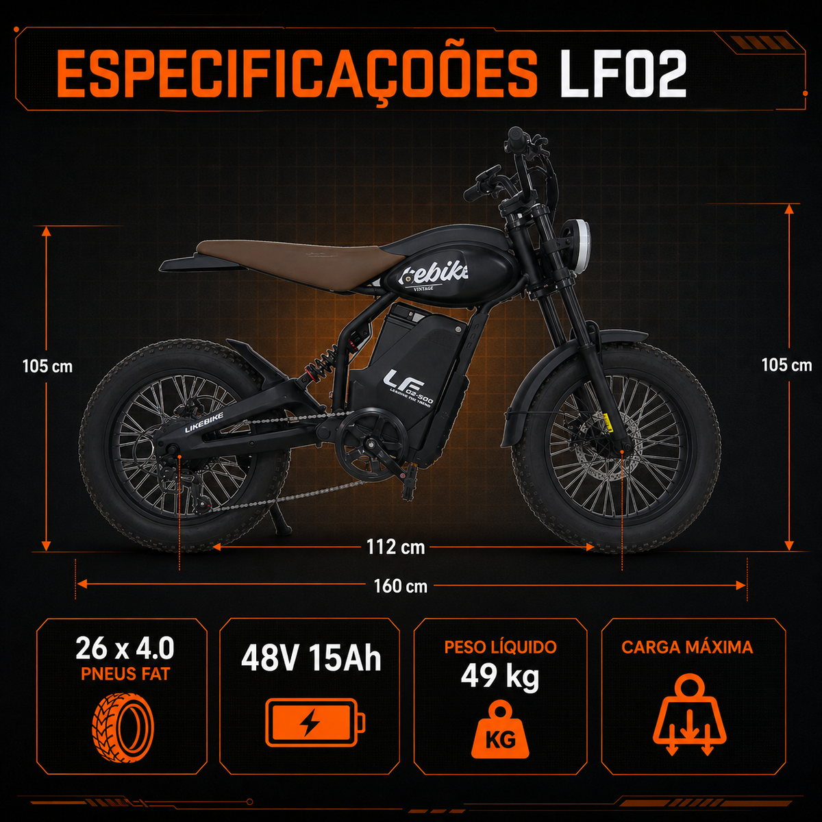 Likebike Bicicleta Elétrica Modelo LF02