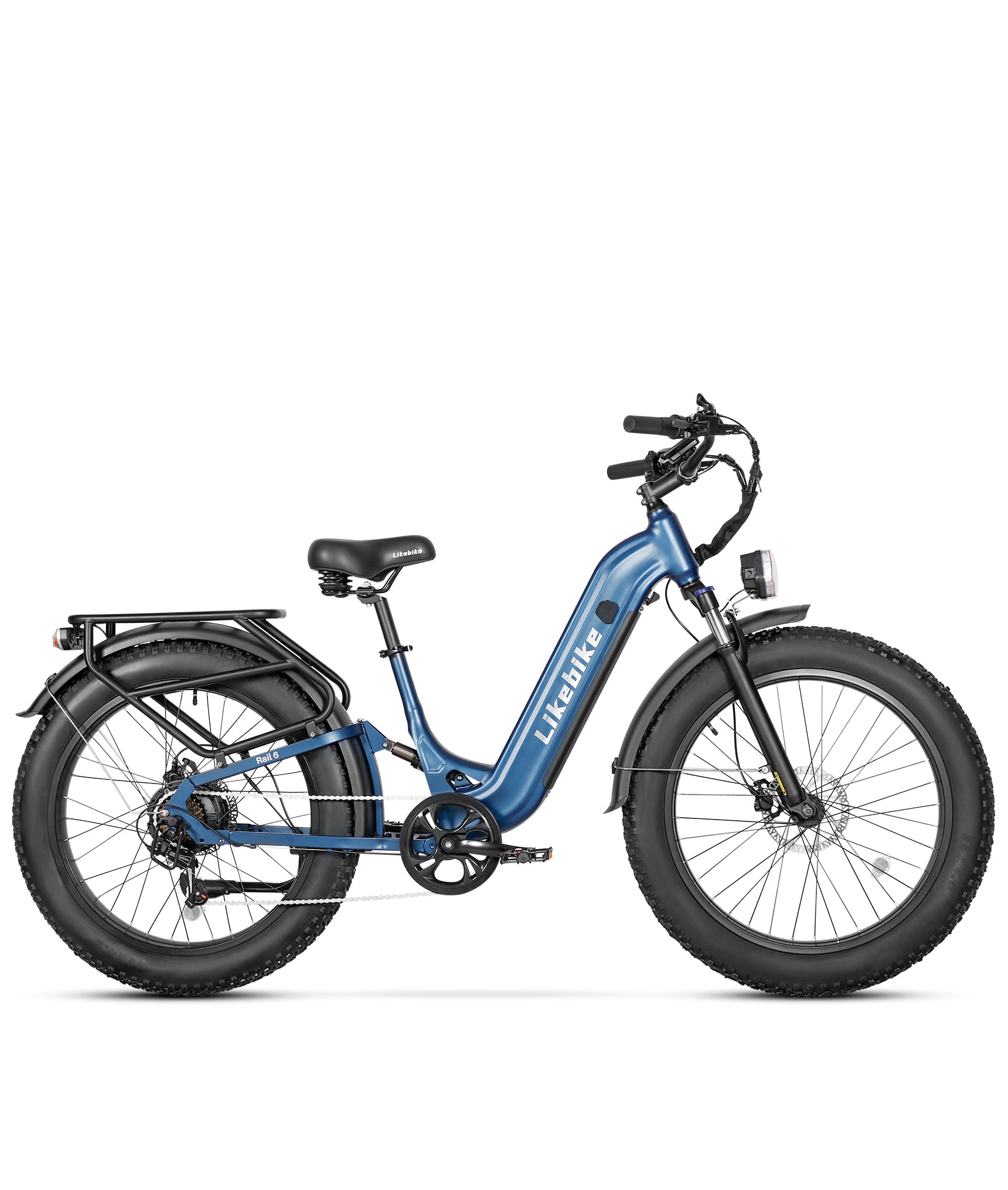 Bicicleta Elétrica Commuter Rail 6 da Likebike, Potência de Pico 750W, Bateria 48V 20Ah