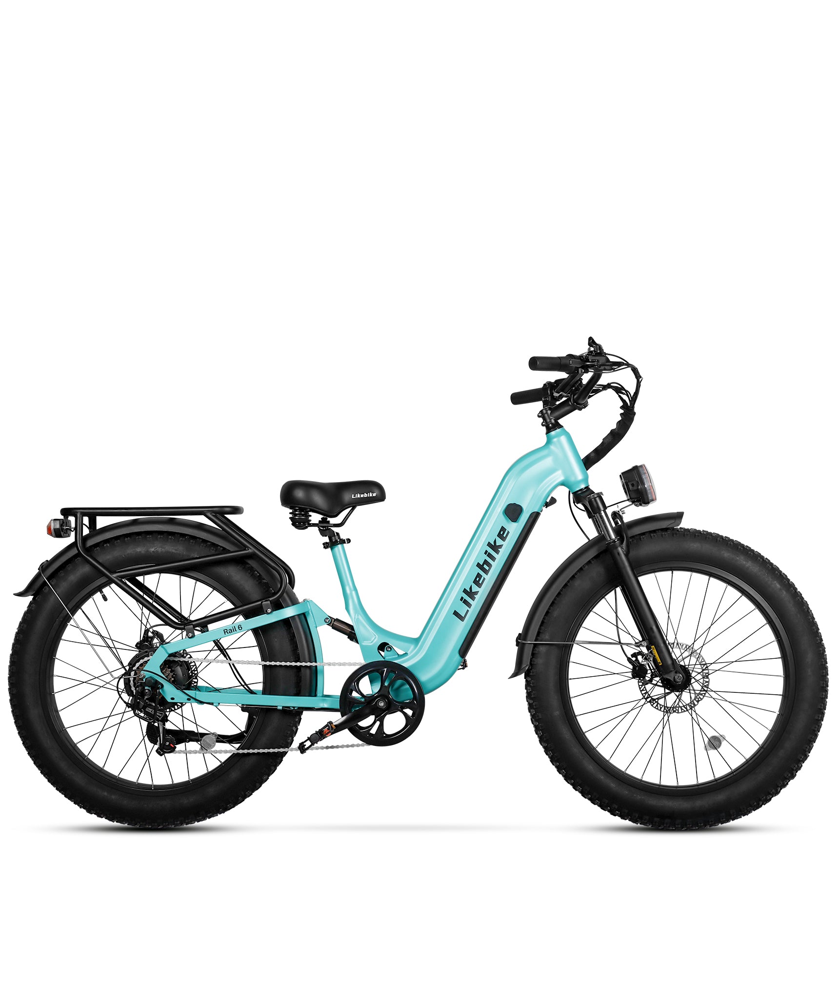 Bicicleta Elétrica Commuter Rail 6 da Likebike, Potência de Pico 750W, Bateria 48V 20Ah