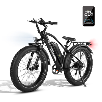 Bicicleta Elétrica Likebike Lander  com pneus largos, motor de 500W e bateria de 48V 13Ah