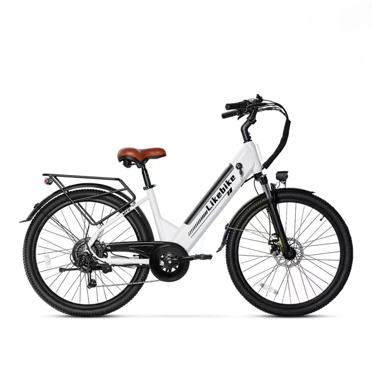Bicicleta Elétrica Likebike MY2 Modelo Passante 26 Polegadas para Adultos, E-bike de Deslocamento Diário