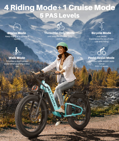 Bicicleta Elétrica Commuter Rail 6 da Likebike, Potência de Pico 750W, Bateria 48V 20Ah