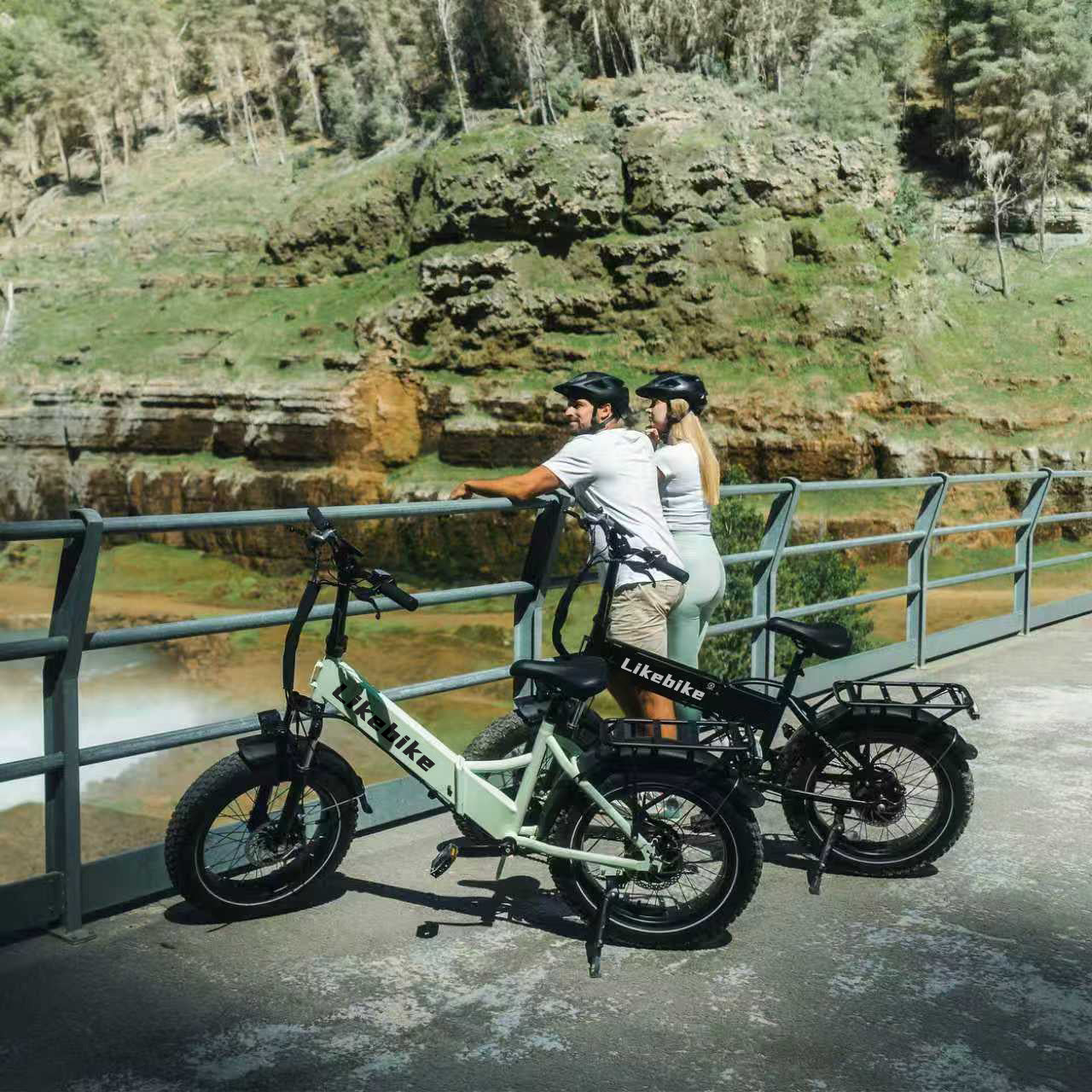 Likebike Cityfun Bicicleta Elétrica Dobrável com Pneus Grandes, Potência de 500W, Bicicleta Elétrica Portátil para Todo Terreno